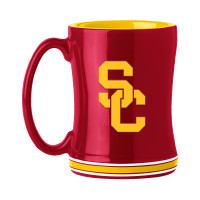 USC Trojans Cardinal SC Interlock Relief Mug
